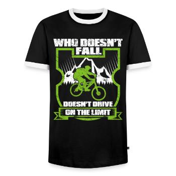 VTT VTT - T-shirt contrasté Homme - noir/blanc - Devant - AI Model Female 172 light (172cm) & AI Model Male 178 light (178cm)