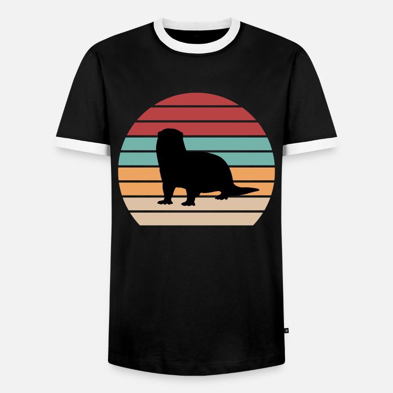 otter - Men's Ringer Shirt - black/white