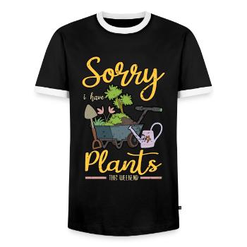 Gärtner Pflanzen Tomaten Gießkanne Spruch Geschenk - Männer Kontrast-T-Shirt - Schwarz/Weiß - Vorne - AI Model Female 172 light (172cm) & AI Model Male 178 light (178cm)