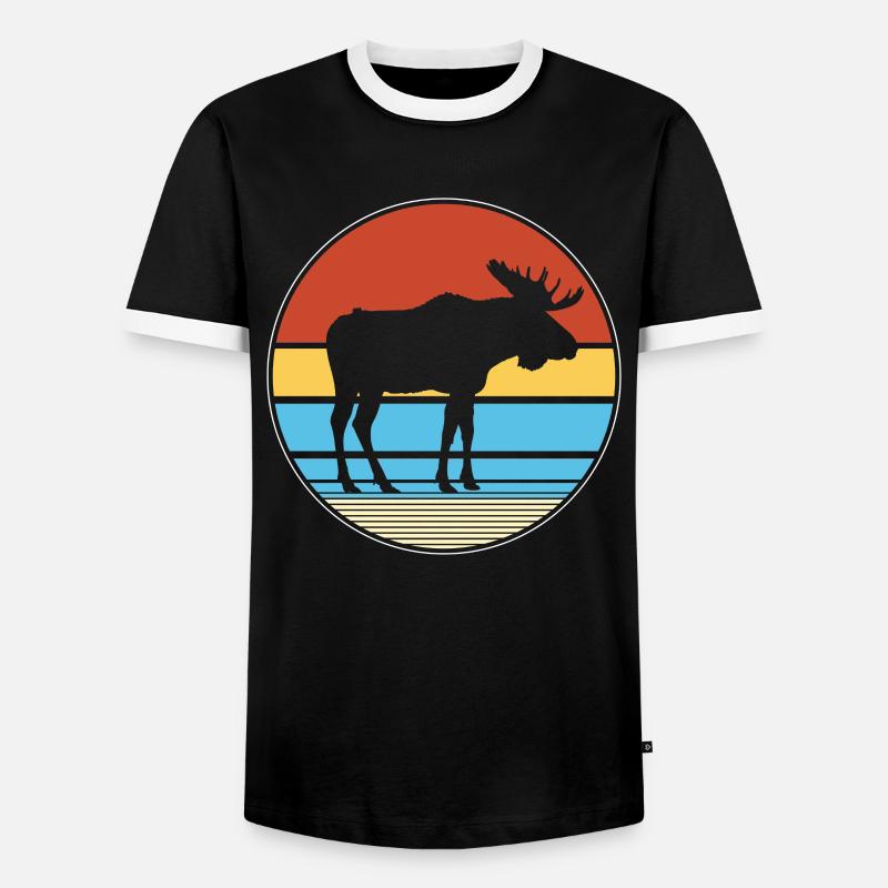 elk - Men's Ringer Shirt - black/white
