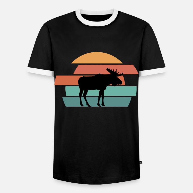 elk - Men's Ringer Shirt - black/white