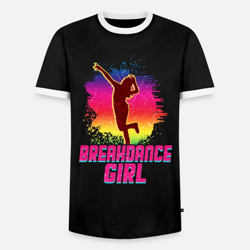 Breakdance Mädchen Tänzerin - Männer Kontrast-T-Shirt - Schwarz/Weiß