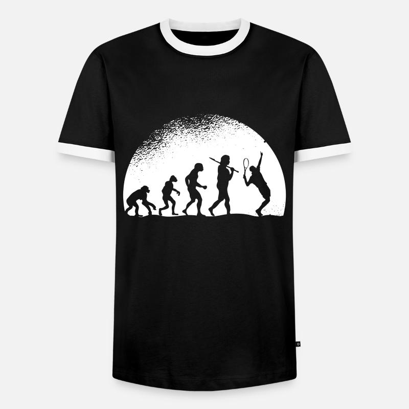 Evolution Tennis - Men's Ringer Shirt - black/white