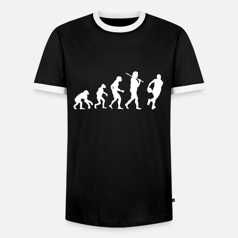 Evolution Rugby - Men's Ringer Shirt - black/white