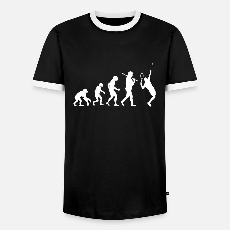Evolution Tennis - Men's Ringer Shirt - black/white