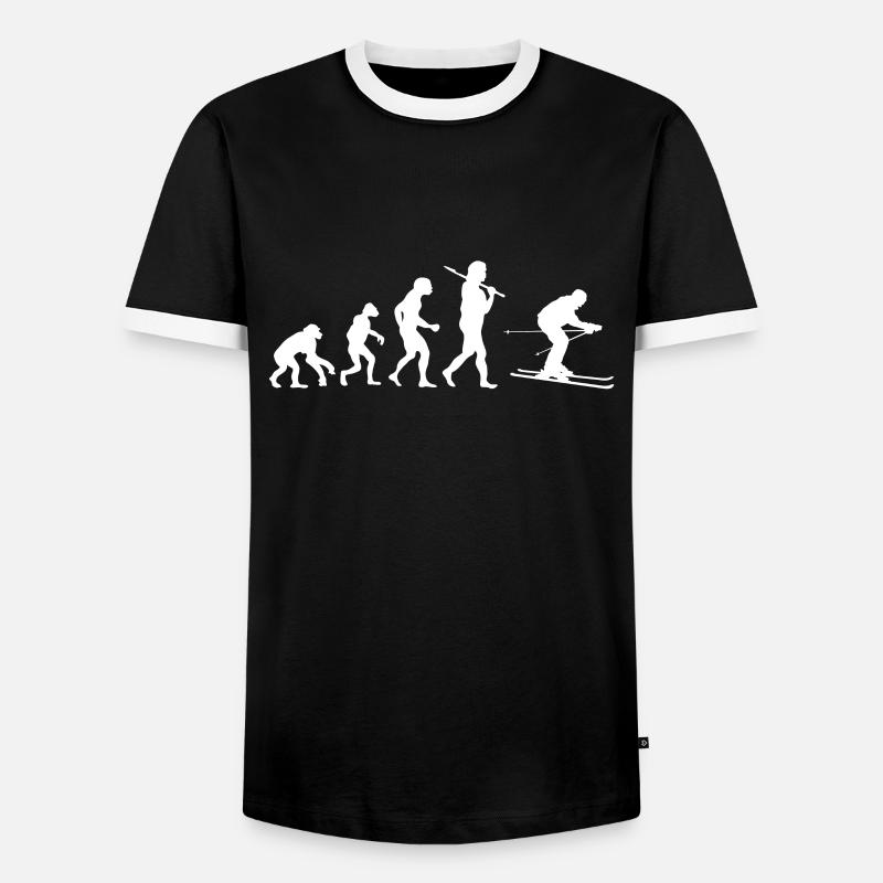Evolution Ski - Men's Ringer Shirt - black/white