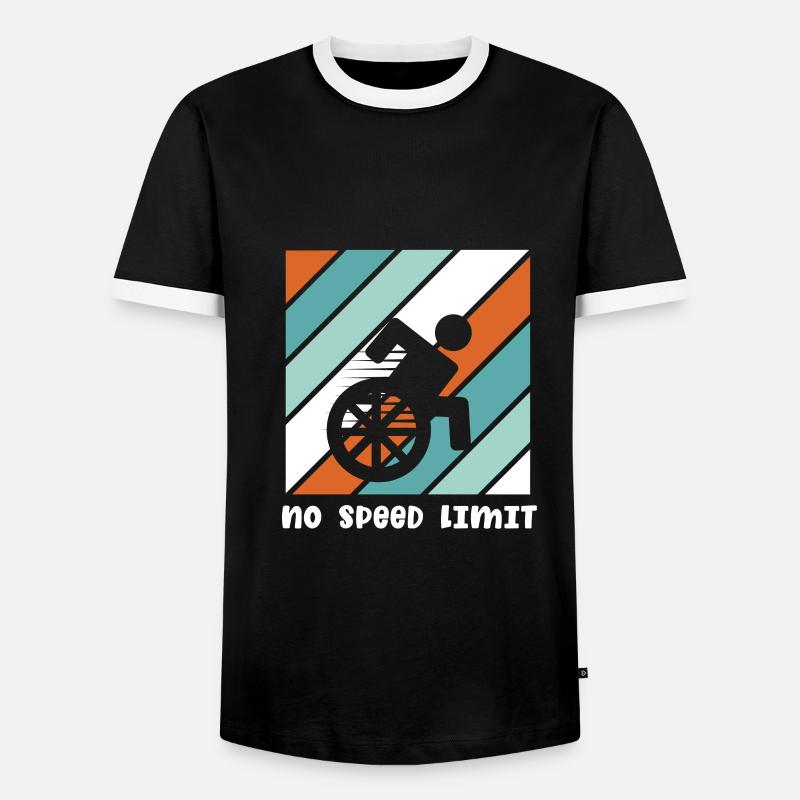 Rollstuhl Rollstuhlfahrer Handicap Behinderung - Männer Kontrast-T-Shirt - Schwarz/Weiß