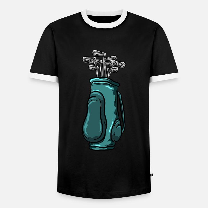 Golf - Männer Kontrast-T-Shirt - Schwarz/Weiß