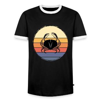 Krebs Sternzeichen Astrologie Sternbild - Männer Kontrast-T-Shirt - Schwarz/Weiß - Vorne - AI Model Female 172 light (172cm) & AI Model Male 178 light (178cm)