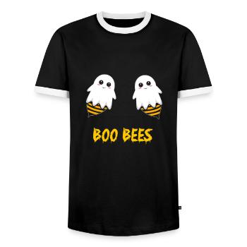 Boo Bees Beekeeper Ghost Trick Or Treat Halloweenh - Männer Kontrast-T-Shirt - Schwarz/Weiß - Vorne - AI Model Female 172 light (172cm) & AI Model Male 178 light (178cm)
