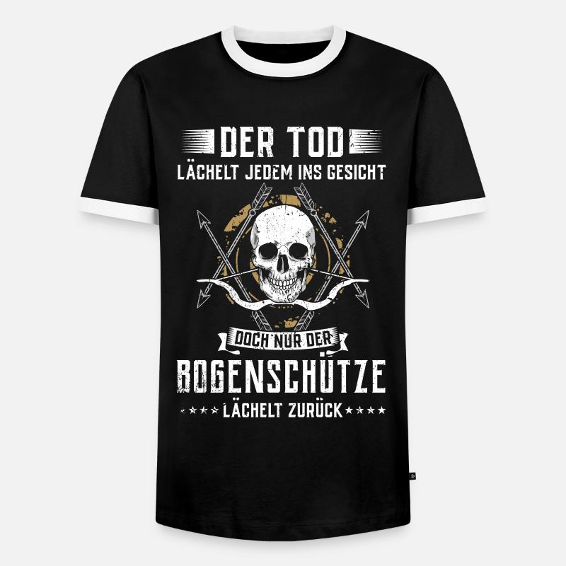 Bogenschießen - Männer Kontrast-T-Shirt - Schwarz/Weiß