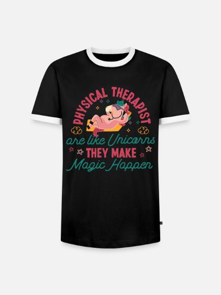 Physical Therapist Therapy - Men's Ringer Shirt - black/white
