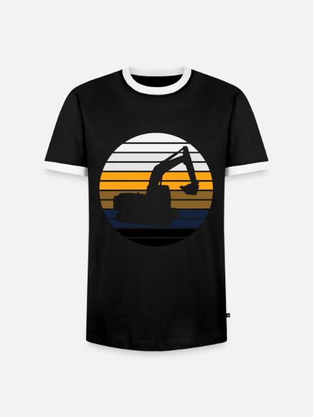 Baggerfahrer Baggern Baggerfahren Bagger - Männer Kontrast-T-Shirt - Schwarz/Weiß