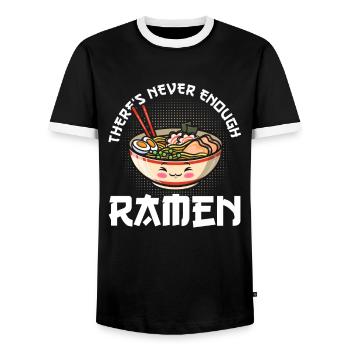 Ramen Japan Japanisch Nudeln Asiatisch Geschenk - Männer Kontrast-T-Shirt - Schwarz/Weiß - Vorne - AI Model Female 172 light (172cm) & AI Model Male 178 light (178cm)