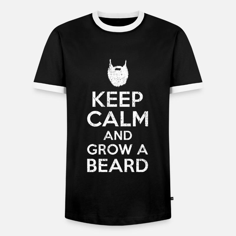 Keep calm Bart - Männer Kontrast-T-Shirt - Schwarz/Weiß