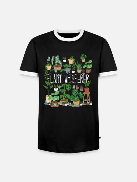 Plant Whisperer - Männer Kontrast-T-Shirt - Schwarz/Weiß
