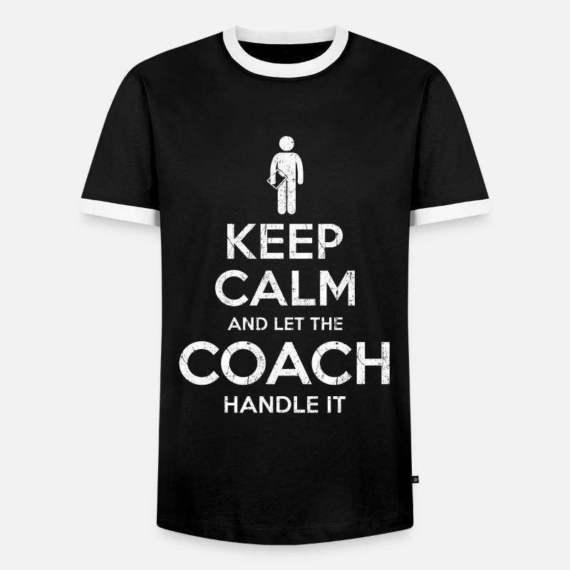 Keep Calm Coach - Men's Ringer Shirt - black/white