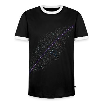 starlink Space internet - Men's Ringer Shirt - black/white - Front - AI Model Female 172 light (172cm) & AI Model Male 178 light (178cm)