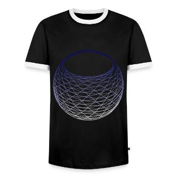espace internet star link 5g - T-shirt contrasté Homme - noir/blanc - Devant - AI Model Female 172 light (172cm) & AI Model Male 178 light (178cm)