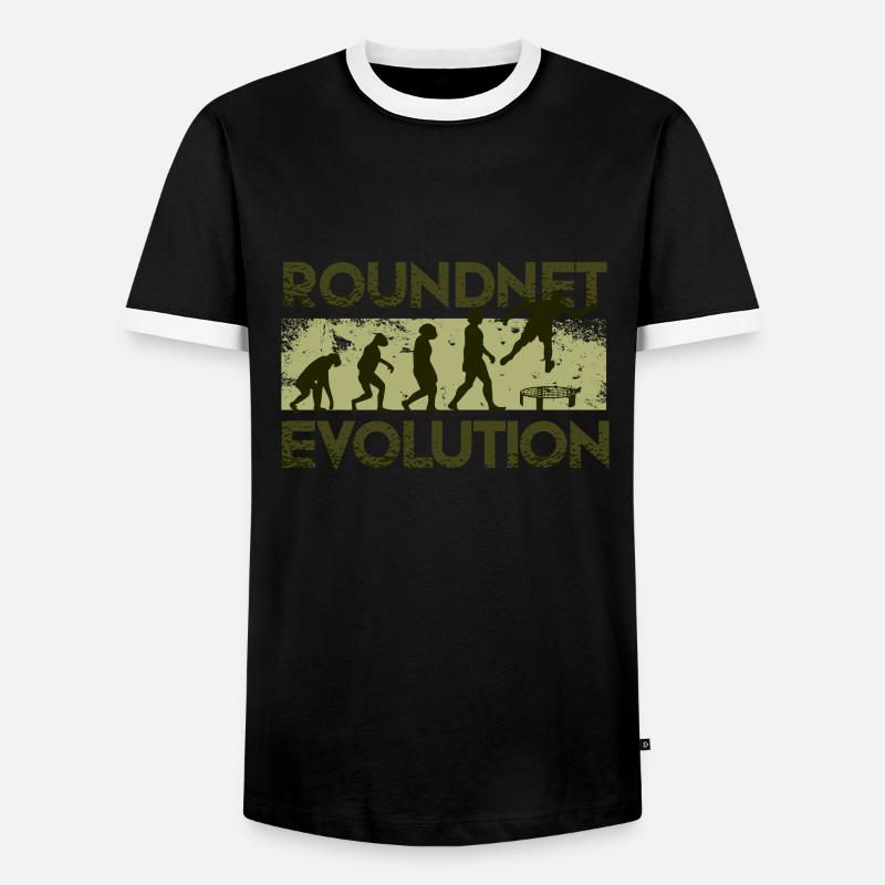 Roundnet Evolution - Männer Kontrast-T-Shirt - Schwarz/Weiß