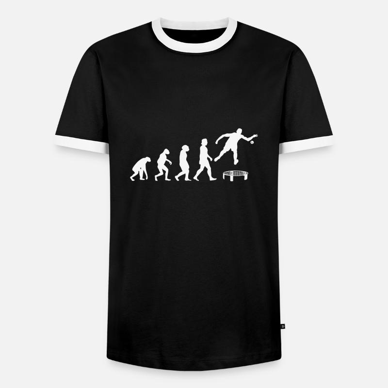 Roundnet Evolution - Men's Ringer Shirt - black/white