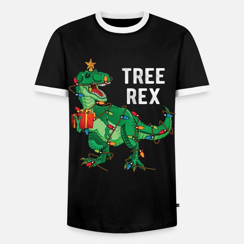Tree Rex - Men's Ringer Shirt - black/white