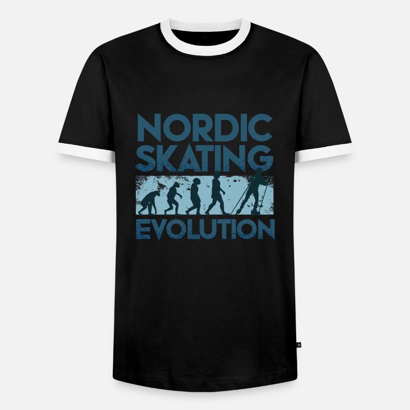 Nordic Skating Evolution - Men's Ringer Shirt - black/white