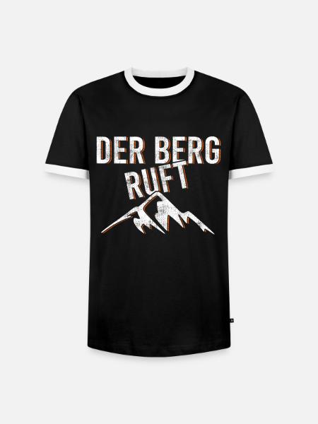 Der Berg ruft - Männer Kontrast-T-Shirt - Schwarz/Weiß
