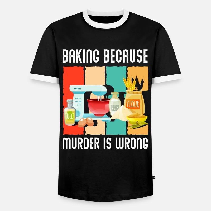 Baker - Men's Ringer Shirt - black/white
