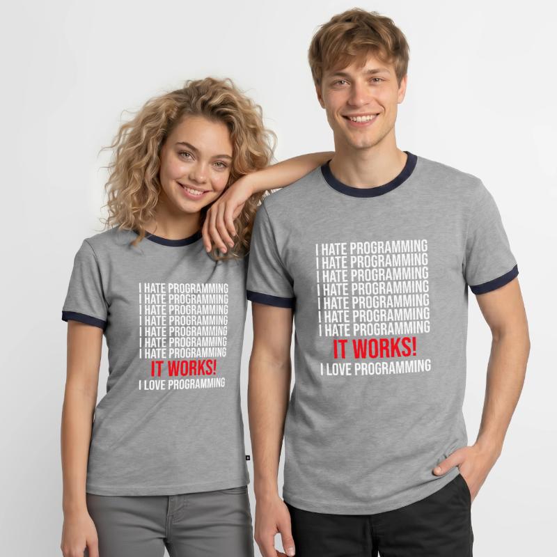 Programmierer Ich Hasse Programmieren Männer Kontrast-T-Shirt