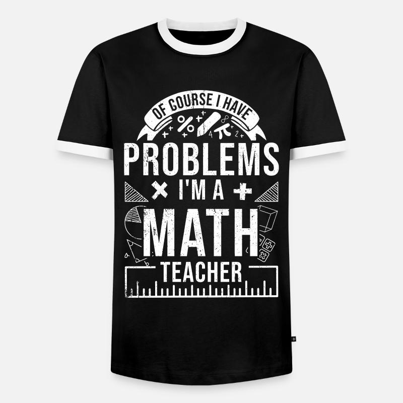 Math - Men's Ringer Shirt - black/white