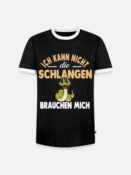 Schlange Hausschlange Schlangen - Männer Kontrast-T-Shirt - Schwarz/Weiß