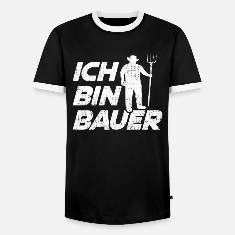 Ich bin Bauer - Männer Kontrast-T-Shirt - Schwarz/Weiß