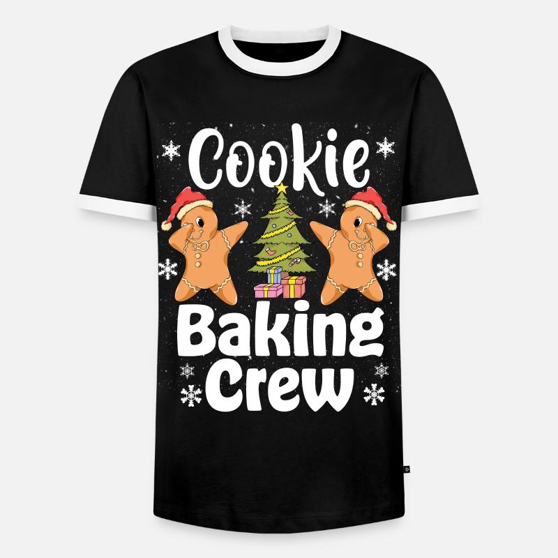 Christmas Cookie Baking Crew - Men's Ringer Shirt - black/white