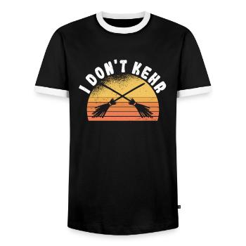 Kehrwoche Schwäbisch Schwabenland Denglisch Retro - Männer Kontrast-T-Shirt - Schwarz/Weiß - Vorne - AI Model Female 172 light (172cm) & AI Model Male 178 light (178cm)