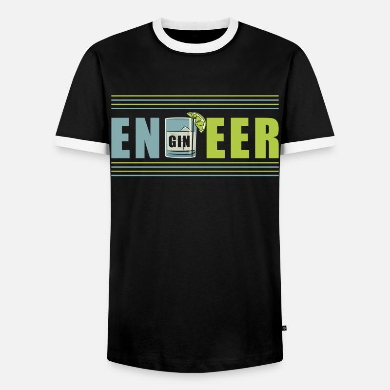 Engineer - Männer Kontrast-T-Shirt - Schwarz/Weiß