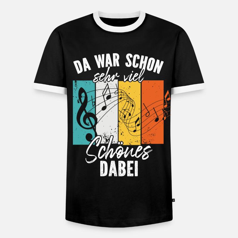 Chorleiter Dirigent Musiklehrer Musiker Retro Note - Männer Kontrast-T-Shirt - Schwarz/Weiß