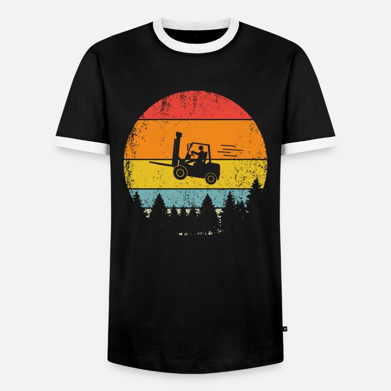 Lagerist Staplerfahrer Gabelstaplerfahrer Stapler - Männer Kontrast-T-Shirt - Schwarz/Weiß