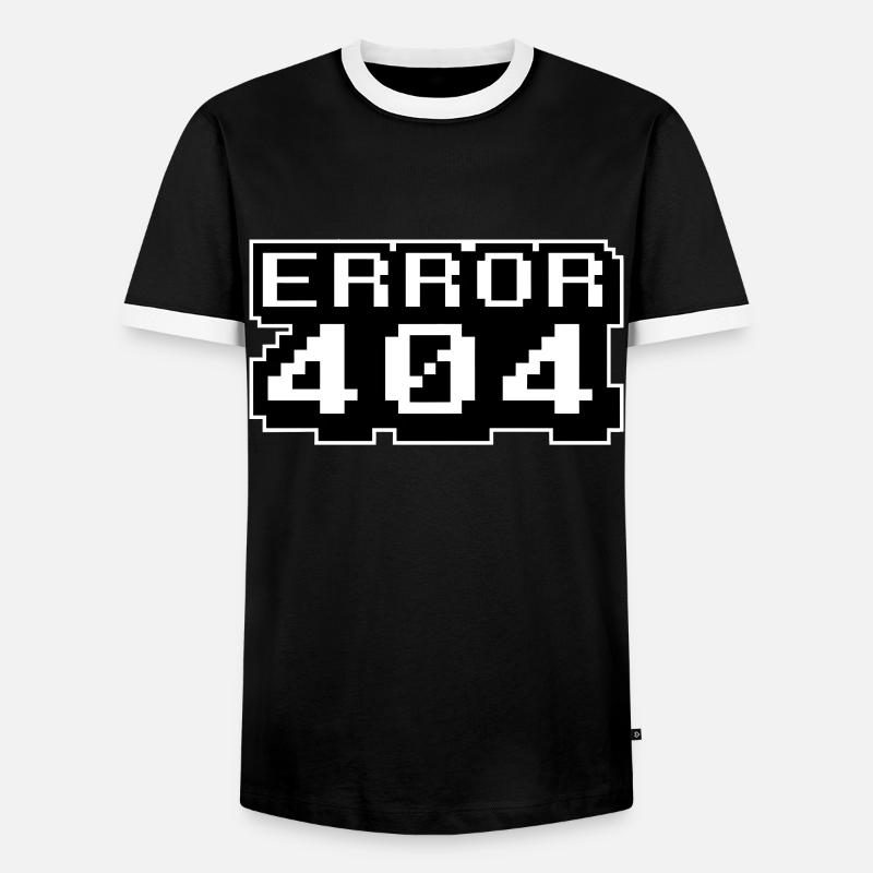 Computer programmierer Internet - Fehler 404 - Männer Kontrast-T-Shirt - Schwarz/Weiß