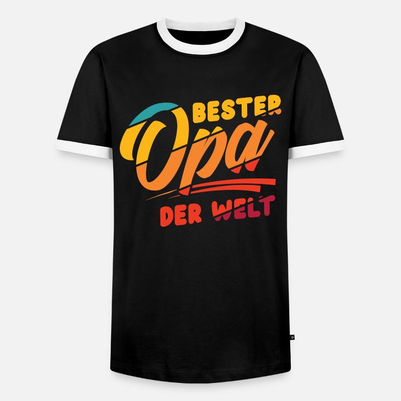 Bester Opa - Männer Kontrast-T-Shirt - Schwarz/Weiß