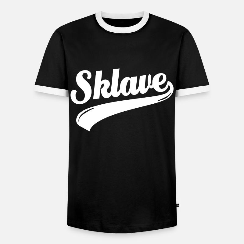 Work Slavery - Slave - Men's Ringer Shirt - black/white