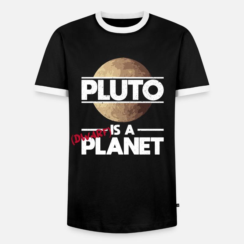 Pluto Is A (Dwarf) Planet - Pluto Planet Space - Men's Ringer Shirt - black/white