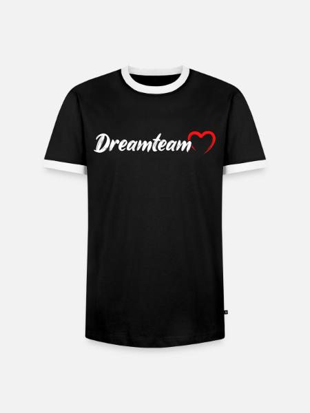 Dreamteam Traumpaar - Männer Kontrast-T-Shirt - Schwarz/Weiß