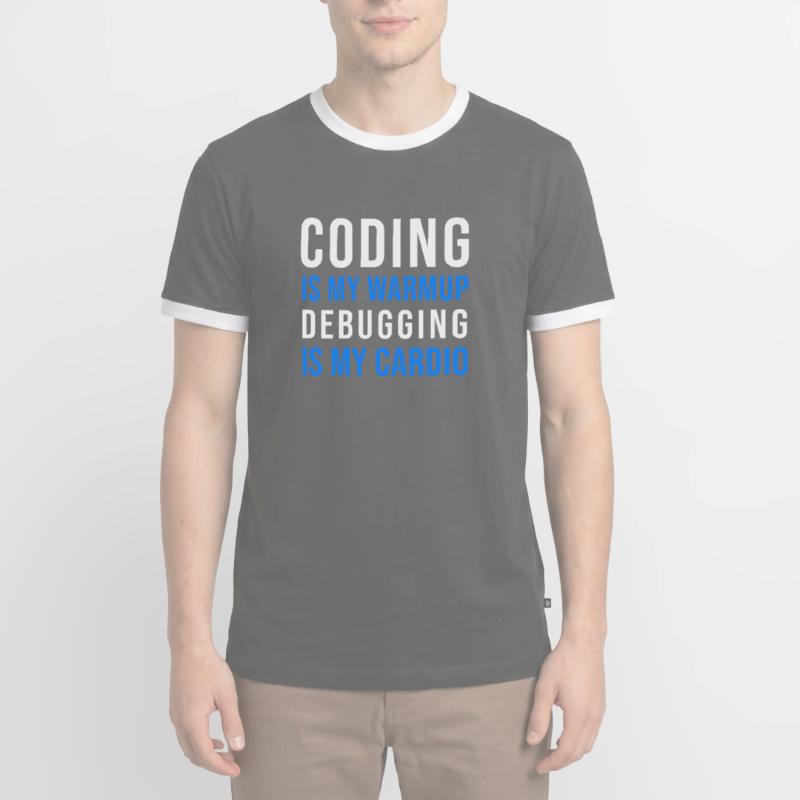 Lustiger Programmierer Spruch Coding Informatik Männer Kontrast-T-Shirt