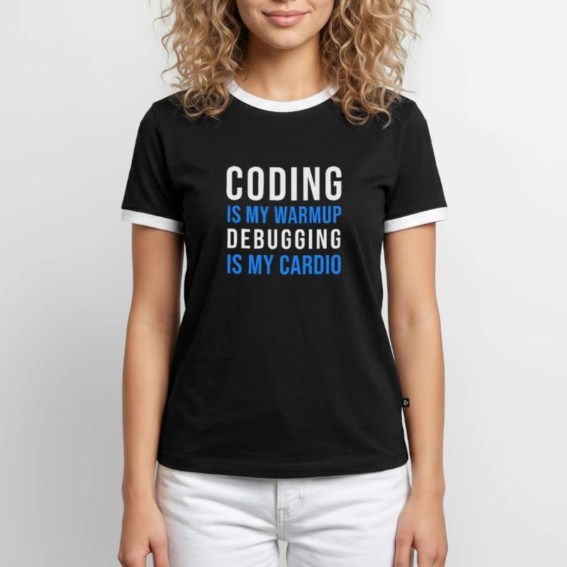 Lustiger Programmierer Spruch Coding Informatik Männer Kontrast-T-Shirt
