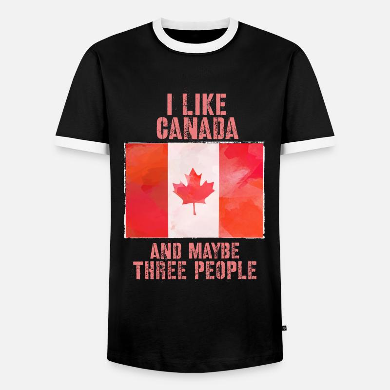 Canada - Men's Ringer Shirt - black/white