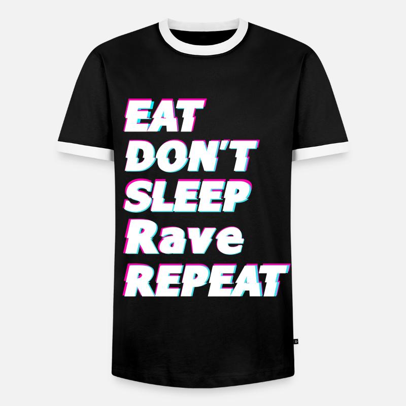 Raver Geschenkidee - Männer Kontrast-T-Shirt - Schwarz/Weiß