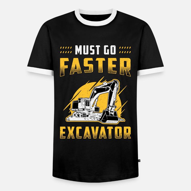 Bagger Baggerfahrer Baggern Bauarbeiter Geschenk - Männer Kontrast-T-Shirt - Schwarz/Weiß
