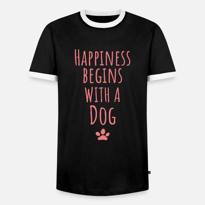 Hunde Spruch - Männer Kontrast-T-Shirt - Schwarz/Weiß