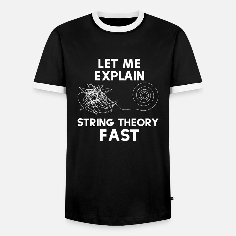 String Theorie - Männer Kontrast-T-Shirt - Schwarz/Weiß